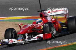 03.02.2010 Valencia, Spain,  Fernando Alonso (ESP), Scuderia Ferrari  - Formula 1 Testing, Valencia