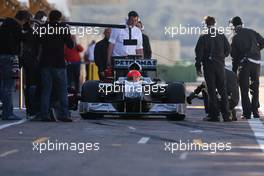 03.02.2010 Valencia, Spain,  Michael Schumacher (GER), Mercedes GP  - Formula 1 Testing, Valencia