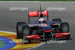 03.02.2010 Valencia, Spain,  Jenson Button (GBR), McLaren Mercedes  - Formula 1 Testing, Valencia