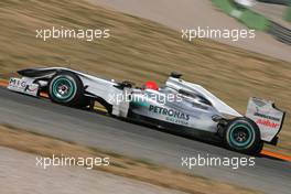 03.02.2010 Valencia, Spain,  Michael Schumacher (GER), Mercedes GP  - Formula 1 Testing, Valencia