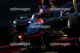 03.02.2010 Valencia, Spain,  Jenson Button (GBR), McLaren Mercedes, MP4-25 - Formula 1 Testing, Valencia