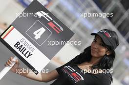 02.05.2010 Marrakech, Morocco,  Benjamin Bailly (BEL) RACB  Grid girl - FIA Formula Two Championship