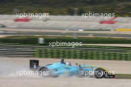 23.05.2010 Valencia, Spain,  Daniel Juncadella, Prema Powerteam Dallara F308 Mercedes goes off track - F3 Euro Series 2010 in Valencia, Spain
