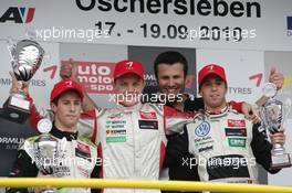 18.09.2010 Oschersleben, Germany,  Podium, 2nd Alexander Sims (GBR), ART Grand Prix, Dallara F308 Mercedes, 1st Valtteri Bottas (FIN), ART Grand Prix, Dallara F308 Mercedes, 3rd Antonio Felix da Costa (POR), Motopark Academy, Dallara F308 Volkswagen - F3 Euro Series 2010 at Circuit Park Zandvoort, The Netherlands