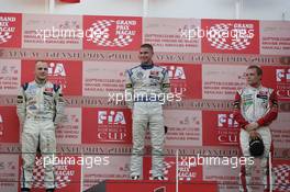 21.11.2010 Macau, China, Podium, 2nd Laurens Vanthoor (BEL) Signature Dallara Volkswagen, 1st Edoardo Mortara (ITA) Signature Dallara Volkswagen, 3rd Valtteri Bottas (FIN) Prema Powerteam Dallara Mercedes - FIA Formula 3 Intercontinal Cup, Macau, China