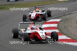 06.06.2010 Zandvoort, The Netherlands,  Valtteri Bottas (FIN), ART Grand Prix, Dallara Mercedes leading Alexander Sims (GBR), ART Grand Prix, Dallara Mercedes - Masters of Formula 3 at Circuit Park Zandvoort, The Netherlands