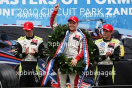 06.06.2010 Zandvoort, The Netherlands,  (middle) 1st: Valtteri Bottas (FIN), ART Grand Prix, Dallara Mercedes; (left) 2nd : Alexander Sims (GBR), ART Grand Prix, Dallara Mercedes;  (right) 3rd Marco Wittman (GER), Signature, Dallara Volkswagen - Masters of Formula 3 at Circuit Park Zandvoort, The Netherlands