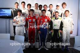 06.06.2010 Zandvoort, The Nederlands,  Grouppicture:front row f.l.t.r: Carlos Sainz (ESP), Eurointernational ; Timmy Hansen (SWE), Mücke-motorsport ; Jack Harvey (GBR), Fortec Motorsports ; Javier Tarancon (ESP), DAMS ; Petri Suvanto (FIN), Josef Kaufmann Racing . Back row f.l.t.r. Christof Von Grünigen (SUI), Fortec Motorsports ; Michael Lewis (USA), Eurointernational ; Hannes Van Asseldonk (NED), Josef Kaufmann Racing ; Come Ledogar (FRA), Eifelland Racing ; Fahmi Ilyas (AML), DAMS ; Robin Frijns (NED), Josef Kaufmann Racing ; Daniil Kvyat (RUS), Eurointernational ; Facu Regalia (ARG), Eifelland Racing ; Maciej Bernacik (POL), Eurointernational - Formula BMW Europe 2010, Rd 03 & 04, Zandvoort, Sunday