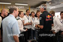 06.06.2010 Zandvoort, The Nederlands,  BMW invited students of the Formula Student Championship to have a look in the Red Bull F1 garage and to have a meet and greet with Sebastian Vettel - Formula BMW Europe 2010, Rd 03 & 04, Zandvoort, Sunday