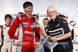 06.06.2010 Zandvoort, The Nederlands,  Presentation of the Formula BMW drivers by Ann Bradshaw in the BMW Hospitality-Timmy Hansen (SWE), Mücke-motorsport. Formula BMW Europe 2010, Rd 03 & 04, Zandvoort, Sunday