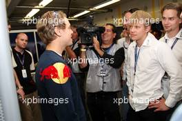 06.06.2010 Zandvoort, The Nederlands,  BMW invited students of the Formula Student Championship to have a look in the Red Bull F1 garage and to have a meet and greet with Sebastian Vettel - Formula BMW Europe 2010, Rd 03 & 04, Zandvoort, Sunday