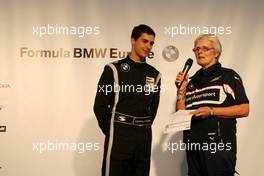 06.06.2010 Zandvoort, The Nederlands,  Presentation of the Formula BMW drivers by Ann Bradshaw in the BMW Hospitality-Christof Von Grünigen (SUI), Fortec Motorsports. Formula BMW Europe 2010, Rd 03 & 04, Zandvoort, Sunday