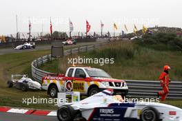 06.06.2010 Zandvoort, The Nederlands,  The stranded car of Marc Coleselli (AUT), Eifelland Racing - Formula BMW Europe 2010, Rd 03 & 04, Zandvoort, Race 3