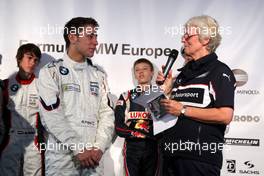 06.06.2010 Zandvoort, The Nederlands,  Presentation of the Formula BMW drivers by Ann Bradshaw in the BMW Hospitality-Robin Frijns (NED), Josef Kaufmann Racing. Formula BMW Europe 2010, Rd 03 & 04, Zandvoort, Sunday