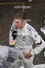 06.06.2010 Zandvoort, The Nederlands,  Racewinner Robin Frijns (NED), Josef Kaufmann Racing being interviewed by Dutch RTL GP television- Formula BMW Europe 2010, Rd 03 & 04, Zandvoort, Sunday Podium