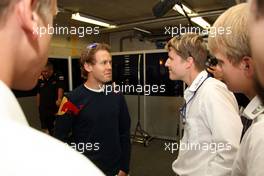 06.06.2010 Zandvoort, The Nederlands,  BMW invited students of the Formula Student Championship to have a look in the Red Bull F1 garage and to have a meet and greet with Sebastian Vettel - Formula BMW Europe 2010, Rd 03 & 04, Zandvoort, Sunday