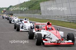 06.06.2010 Zandvoort, The Nederlands,  cars entering the starting grid- Formula BMW Europe 2010, Rd 03 & 04, Zandvoort, Sunday Pre-Race Grid