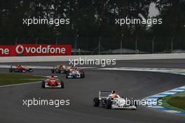 24.07.2010 Hockenheim, Germany,  Robin Frijns (NED), Josef Kaufmann Racing leads on the first lap - Formula BMW Europe 2010, Rd 09 & 10, Hockenheim, Saturday Race