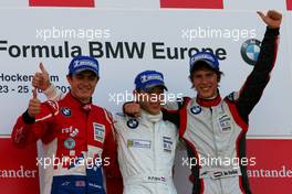 25.07.2010 Hockenheim, Germany,  Jack Harvey (GBR), Fortec Motorsports with Robin Frijns (NED), Josef Kaufmann Racing and Hannes Van Asseldonk (NED), Josef Kaufmann Racing - Formula BMW Europe 2010, Rd 09 & 10, Hockenheim, Sunday Podium