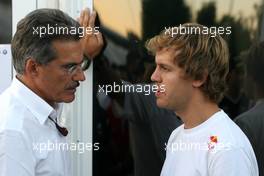 11.09.2010 Monza, Italy,  Dr. Mario Theissen (GER), BMW Motorsport Director and Sebastian Vettel (GER), Red Bull Racing  - Formula BMW Europe 2010, Rd 15 & 16, Monza, Saturday