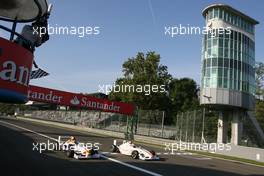 12.09.2010 Monza, Italy,  Hannes Van Asseldonk (NL), Josef Kaufmann Racing and Carlos Sainz Jr. (ESP), Eurointernational  - Formula BMW Europe 2010, Rd 15 & 16, Monza, Sunday Race