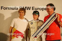 11.09.2010 Monza, Italy,  Sebastian Vettel (GER), Red Bull Racing and Robin Frijns (NL), Josef Kaufmann Racing  - Formula BMW Europe 2010, Rd 15 & 16, Monza, Saturday