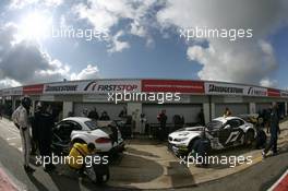 01.-02.05.2010 Silverstone, England, Silverstone Supercar, FIA GT 3 European Championship, Round 1, Csaba Walter (HUN), Claudia Huertgen (GER) NEED FOR SPEED BY SCHUBERT MOTORSPORT BMW Z4 GT3  and Patrick Soederlund (SWE), Edward Sandstroem (SWE), NEED FOR SPEED BY SCHUBERT MOTORSPORT BMW Z4 GT3