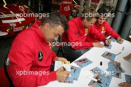 04-11.06.2010 Le Mans, France, Autograph Session,  #95 AF Corse Ferrari F430 GT: Giancarlo Fisichella, Jean Alesi, Toni Vilander - 24 Hour of Le Mans 2010