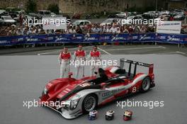 04-11.06.2010 Le Mans, France, Adminstrative Check and Scrutineering,  #8 Audi Sport Team Joest Audi R15: Andre Lotterer, Marcel Faessler, Benoit Treluyer  - 24 Hour of Le Mans 2010