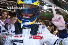 04-11.06.2010 Le Mans, France, Fastest qualifier Sebastien Bourdais celebrates - 24 Hour of Le Mans 2010
