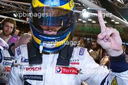 04-11.06.2010 Le Mans, France, Fastest qualifier Sebastien Bourdais celebrates - 24 Hour of Le Mans 2010