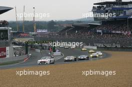 12-13.06.2010 Le Mans, France, #52 Young Driver AMR Aston Martin DBR9: Christoffer Nygaard, Tomas Enge, Peter Kox leads in the GT1-Class - 24 Hour of Le Mans 2010