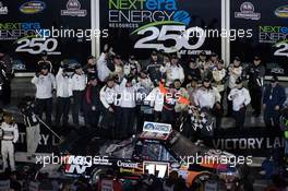 10-14.02.2010 Daytona, USA, Victory lane: rrace winner Timothy Peters celebrates - NASCAR Daytona 250 trucks, Daytona International Speedway