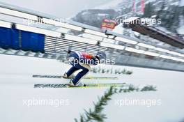29.12.2010, Oberstdorf, Germany (GER): Fischer athlete on the inrun - FIS world cup ski jumping, four hills tournament, individual HS137, Oberstdorf (GER). www.xpb.cc. Â© Felgenhauer/xpb.cc. Every downloaded picture is fee-liable.
