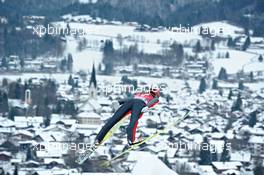 29.12.2010, Oberstdorf, Germany (GER): Andreas Wank (GER); Fischer, flying over Oberstdorf  - FIS world cup ski jumping, four hills tournament, individual HS137, Oberstdorf (GER). www.xpb.cc. Â© Felgenhauer/xpb.cc. Every downloaded picture is fee-liable.