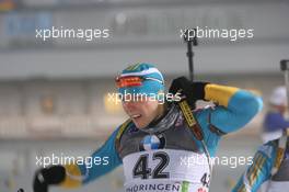 07.01.2011, Oberhof, Germany (GER): Andriy Deryzemlya (UKR), Fischer, Rottefella, Swix - IBU world cup biathlon, sprint men, Oberhof (GER). www.xpb.cc. © Manzoni/xpb.cc. Every downloaded picture is fee-liable.