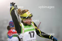 08.01.2011, Oberhof, Germany (GER): Marie Dorin (FRA), Rossignol, Rottefella, OneWay - IBU world cup biathlon, sprint women, Oberhof (GER). www.xpb.cc. © Manzoni/xpb.cc. Every downloaded picture is fee-liable.