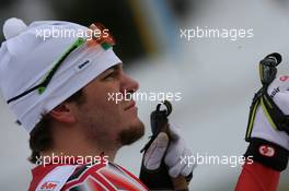 12.01.2011, Ruhpolding, Germany (GER): Marc-Andre Bedard (CAN), Fischer, Rottefella, Swix - IBU world cup biathlon, individual men, Ruhpolding (GER). www.xpb.cc. © Manzoni/xpb.cc. Every downloaded picture is fee-liable.