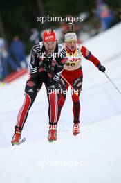 12.01.2011, Ruhpolding, Germany (GER): Alexander Wolf (GER), Fischer, Rottefella, Alpina, Leki adidas, Toko and Tarjei Boe (NOR), Fischer, Rottefella, Swix, ODLO - IBU world cup biathlon, individual men, Ruhpolding (GER). www.xpb.cc. © Manzoni/xpb.cc. Every downloaded picture is fee-liable.