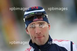14.01.2011, Ruhpolding, Germany (GER): Jeremy Teela (USA), Madshus, Rottefella, Alpina, Swix, adidas - IBU world cup biathlon, sprint men, Ruhpolding (GER). www.xpb.cc. © Manzoni/xpb.cc. Every downloaded picture is fee-liable.