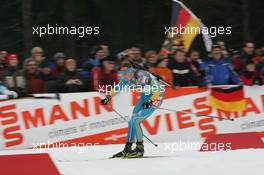 14.01.2011, Ruhpolding, Germany (GER): Andriy Deryzemlya (UKR), Fischer, Rottefella, Swix - IBU world cup biathlon, sprint men, Ruhpolding (GER). www.xpb.cc. © Manzoni/xpb.cc. Every downloaded picture is fee-liable.