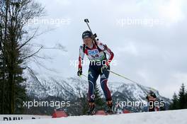 15.01.2011, Ruhpolding, Germany (GER): Sara Studebaker (USA), Rossignol, Rottefella, Exel, adidas  - IBU world cup biathlon, sprint women, Ruhpolding (GER). www.xpb.cc. © Manzoni/xpb.cc. Every downloaded picture is fee-liable.