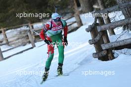 22.01.2011, Antholz, Italy (ITA): Darya Domracheva (BLR), Fischer, Rottefella, Swix - IBU world cup biathlon, relay women, Antholz (ITA). www.xpb.cc. © Manzoni/xpb.cc. Every downloaded picture is fee-liable.