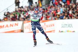 20.01.2011, Antholz, Italy (ITA): Jay Hakkinen (USA), Rossignol, Rottefella, Swix, adidas - IBU world cup biathlon, sprint men, Antholz (ITA). www.xpb.cc. © Manzoni/xpb.cc. Every downloaded picture is fee-liable.