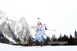 21.01.2011, Antholz, Italy (ITA): Eveli Saue (EST), Madshus, Rottefella - IBU world cup biathlon, sprint women, Antholz (ITA). www.xpb.cc. © Manzoni/xpb.cc. Every downloaded picture is fee-liable.