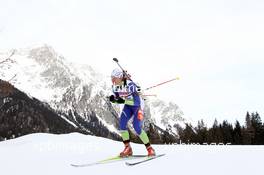 21.01.2011, Antholz, Italy (ITA): Teja Gregorin (SLO), Fischer, Rottefella, Alpina, Leki - IBU world cup biathlon, sprint women, Antholz (ITA). www.xpb.cc. © Manzoni/xpb.cc. Every downloaded picture is fee-liable.