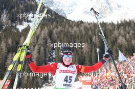 21.01.2011, Antholz, Italy (ITA): Tora Berger (NOR), Fischer, Rottefella, Odlo - IBU world cup biathlon, sprint women, Antholz (ITA). www.xpb.cc. © Manzoni/xpb.cc. Every downloaded picture is fee-liable.