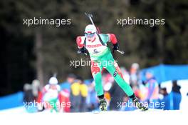 21.01.2011, Antholz, Italy (ITA): Darya Domracheva (BLR), Fischer, Rottefella, Swix - IBU world cup biathlon, sprint women, Antholz (ITA). www.xpb.cc. © Manzoni/xpb.cc. Every downloaded picture is fee-liable.