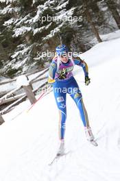 19.01.2011, Antholz, Italy (ITA): Anna Maria Nilsson (SWE), Madshus, Rottefella, Leki, adidas - IBU world cup biathlon, training, Antholz (ITA). www.xpb.cc. © Manzoni/xpb.cc. Every downloaded picture is fee-liable.