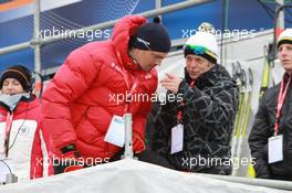 17.03.2011, Holmenkollen, Norway (NOR): Peter Torkar (SLO), Alpina race service and Michael Grossegger (AUT), Fischer racing service - IBU world cup biathlon, sprint men, Holmenkollen (NOR). www.xpb.cc. © Manzoni/xpb.cc. Every downloaded picture is fee-liable.